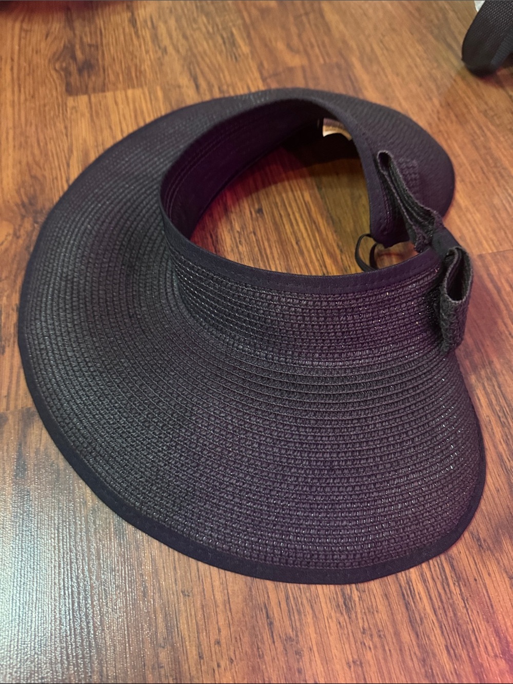 Women's Black Sun Visor Hat